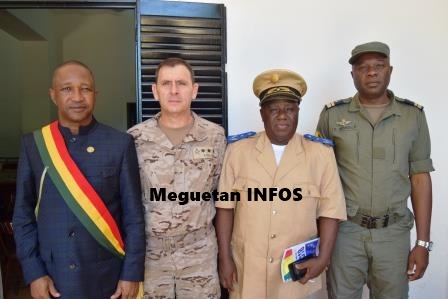 le Maire Eli Diarra-commandant-Gonzales -EUTM-prefet-adjoint-commandant-CIBSS