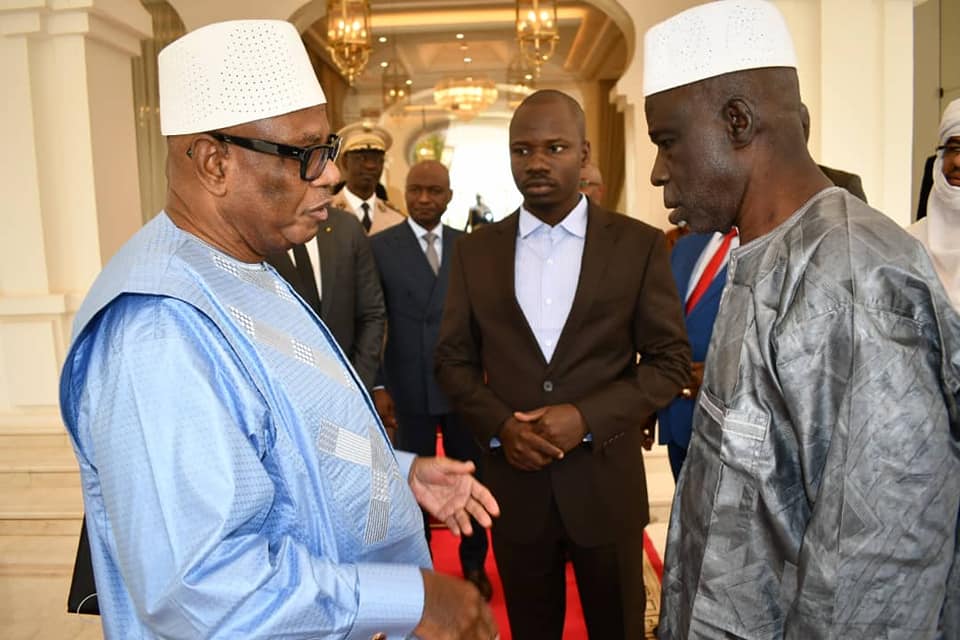 ibrahim-boubacar-keita-ibk-president-audience-Prefet-Tenenkou-Makan-Doumbia-journaliste-Issiaka-Tamboura-ex-otgae-terroriste