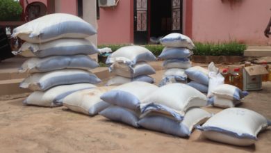 photo de la distribution de vivre à la mairie de Koulikoro